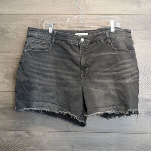 Nine West Black Denim Shorts Women's Plus Size 18